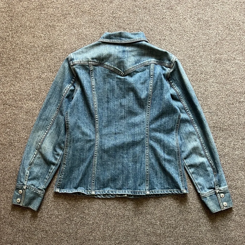 Vintage‎ Gap Blue Denim Jean Jacket Women’s Small Western Rodeo Snap Close Y2K